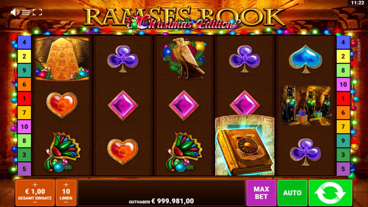 Gamomat Ramses Book Christmas Edition